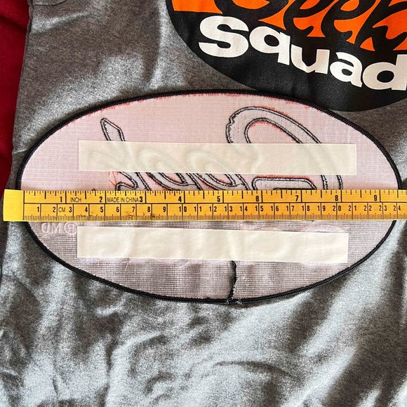GEEK SQUAD Ringer Women's Tee Size L Made in USA + Huge GS jacket patch NEW - Picture 3 of 5